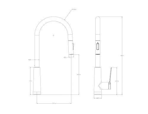 Смеситель для кухни Wonzon & Woghand с выдвижным изливом, белый матовый (WW-A20782-MW) Смеситель для кухни Wonzon & Woghand с выдвижным изливом, белый матовый (WW-A20782-MW)