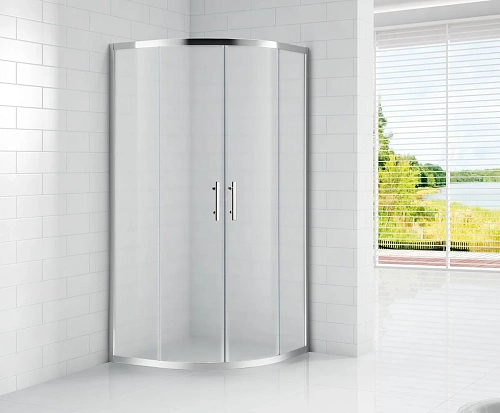 Душевой уголок CEZARES ECO-O-R-2-90-P-Cr 90x90см стекло рифленое, профиль хром Душевой уголок CEZARES ECO-O-R-2-90-P-Cr 90x90см стекло рифленое, профиль хром