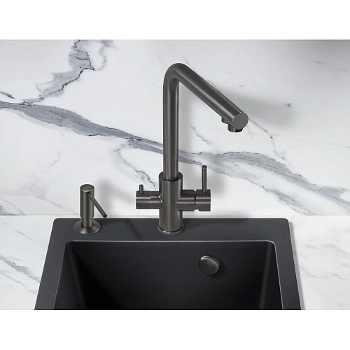 Смеситель для кухни Milacio Ultra ( MCU.553.GM ) вороненая сталь Смеситель для кухни Milacio Ultra ( MCU.553.GM ) вороненая сталь