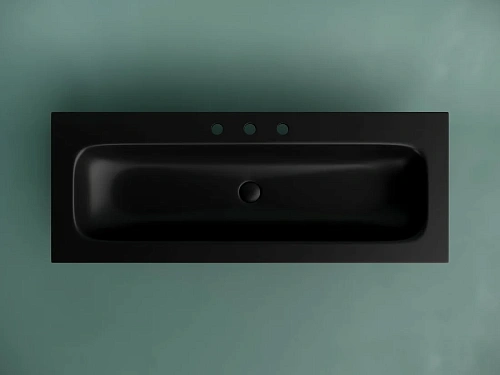 Раковина Ceramica Nova Grace CN7024MB мебельная 1210x457x137 с тремя отверстиями под смеситель черный матовый Раковина Ceramica Nova Grace CN7024MB мебельная 1210x457x137 с тремя отверстиями под смеситель черный матовый