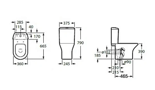 Чаша напольного унитаза Roca Leon 342649000 Чаша напольного унитаза Roca Leon 342649000