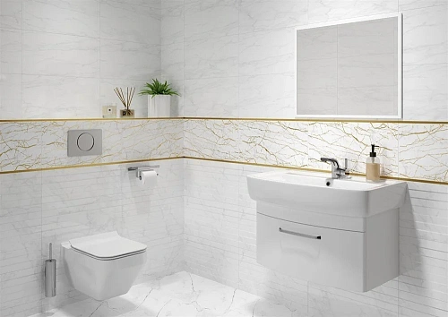 Вставка Cersanit Calacatta узор белый 29,8x59,8 KT2L051 Вставка Cersanit Calacatta узор белый 29,8x59,8 KT2L051