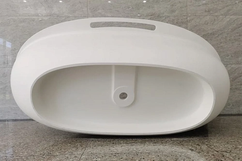 Ванна отдельностоящая ABBER AS9631 170x85 универсальная, белая матовая, искусственный камень Ванна отдельностоящая ABBER AS9631 170x85 универсальная, белая матовая, искусственный камень