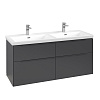 Картинка анонса товара «тумба под раковину villeroy &amp; boch subway 3.0 с подсветкой graphite / graphite c568l2vr»