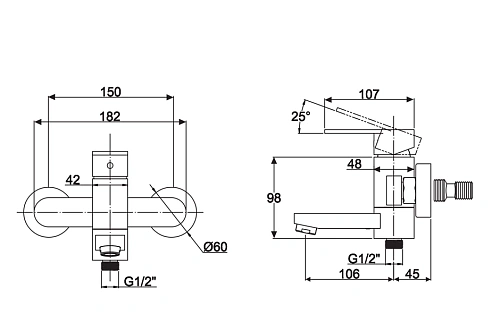 Смеситель для ванны Kaiser Sonat 34022 Смеситель для ванны Kaiser Sonat 34022