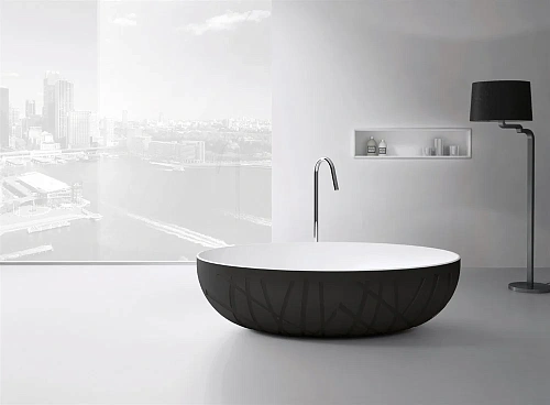 Ванна отдельностоящая NTBagno Ciotola NT307 Black из искусственного камня Ванна отдельностоящая NTBagno Ciotola NT307 Black из искусственного камня