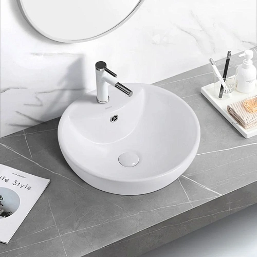 Раковина ABBER Bequem AC2101 накладная, белая Раковина ABBER Bequem AC2101 накладная, белая