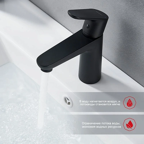 Смеситель для раковины Raglo R31.10.06, черный Смеситель для раковины Raglo R31.10.06, черный