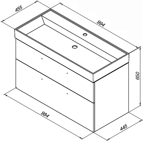 Тумба под раковину Aquanet Nova 100 дуб рошелье 00249923 Тумба под раковину Aquanet Nova 100 дуб рошелье 00249923