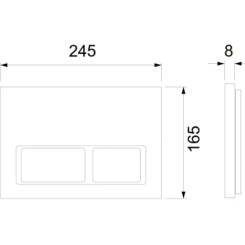 Клавиша смыва TECE TECEspring 9940203 с прямоугольными кнопками, белый глянцевый Клавиша смыва TECE TECEspring 9940203 с прямоугольными кнопками, белый глянцевый