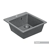 Кухонная мойка Aquaton Парма 1A713032PM230 из литого мрамора, квадратная, серая Кухонная мойка Aquaton Парма 1A713032PM230 из литого мрамора, квадратная, серая
