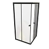 Душевой уголок Radomir Дрим 100х110 1-03-6-1-0-1230 прямоугольный, левый, стекло прозрачное, поддон с каркасом и сифоном, профиль черный