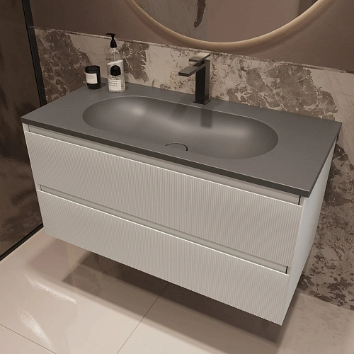 Тумба под раковину Vincea Welle 1000 подвесная, белый матовый софт-тач Тумба под раковину Vincea Welle 1000 подвесная, белый матовый софт-тач