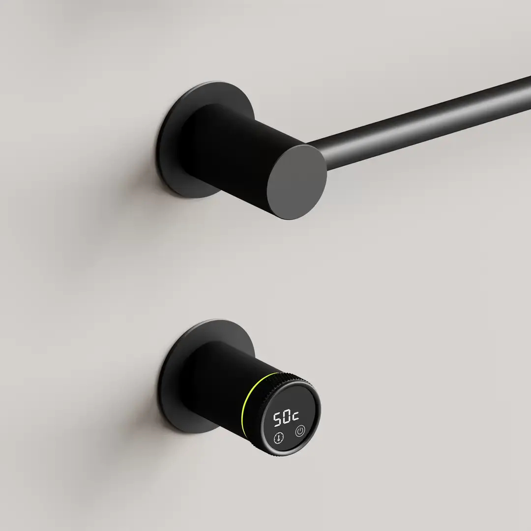 Полотенцесушитель электрический SANCOS Linea SC14001MB встраиваемый черный матовый Полотенцесушитель электрический SANCOS Linea SC14001MB встраиваемый черный матовый