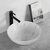 Раковина Ceruttispa CR3301MWM2 400х400х140 накладная, мрамор матовый белый, круглая Раковина Ceruttispa CR3301MWM2 400х400х140 накладная, мрамор матовый белый, круглая