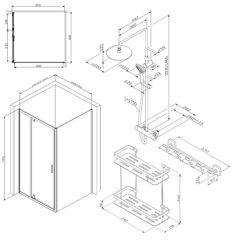 Душевой уголок AM.PM Gem 90x90 WK90DJ Душевой уголок AM.PM Gem 90x90 WK90DJ