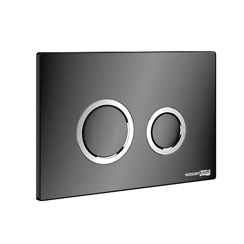Клавиша смыва WasserKRAFT PB01 черный/хром с клавишей смыва черный/хром Клавиша смыва WasserKRAFT PB01 черный/хром с клавишей смыва черный/хром