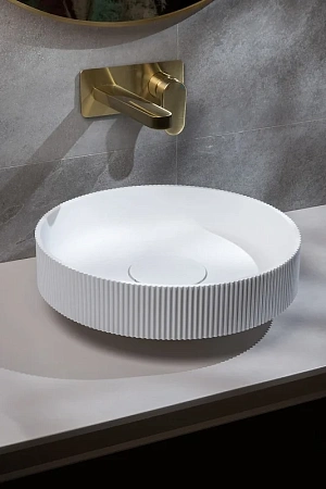 Раковина Boheme Corian 400x130 Matte white 801-R-MW накладная Раковина Boheme Corian 400x130 Matte white 801-R-MW накладная