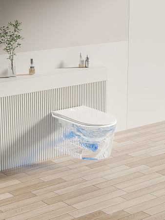 Унитаз подвесной Allen Brau Smart 4.I1001.20 с крышкой, белый, с функцией биде