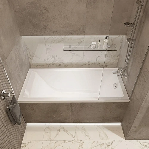 Шторка на ванну DIWO Ростов 4GW014 неподвижная, 40x150 556116 Шторка на ванну DIWO Ростов 4GW014 неподвижная, 40x150 556116