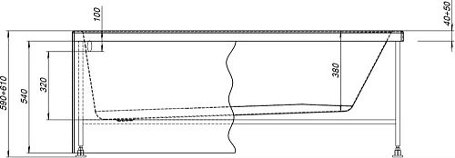 Каркас для ванны Aquanet Light 160x70 00242149 Каркас для ванны Aquanet Light 160x70 00242149