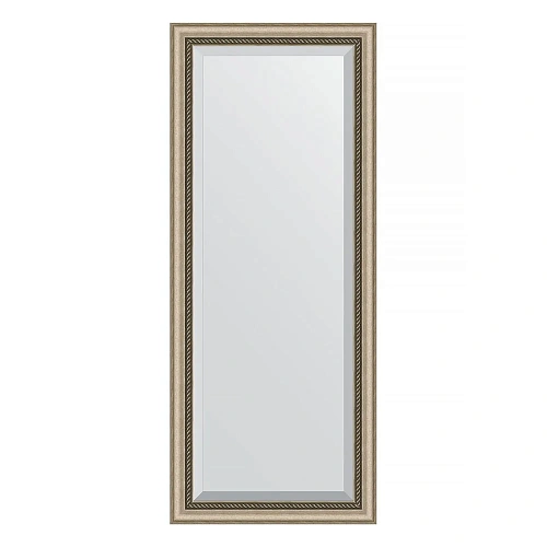 Зеркало в багетной раме Evoform Exclusive BY 1182 63 x 153 см, состаренное серебро с плетением Зеркало в багетной раме Evoform Exclusive BY 1182 63 x 153 см, состаренное серебро с плетением