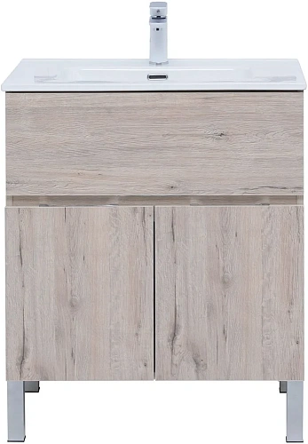 Тумба под раковину Aquanet Алвита New 70 1 ящик, 2 дверцы, дуб веллингтон белый 00303902 Тумба под раковину Aquanet Алвита New 70 1 ящик, 2 дверцы, дуб веллингтон белый 00303902