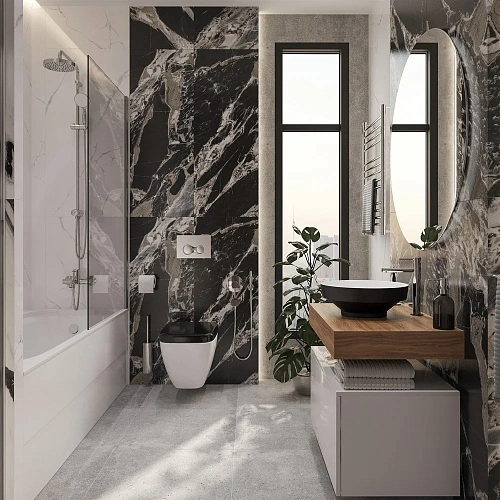 Комплект мебели STWORKI Ольборг 80 столешница дуб французский, без отверстий, с тумбой 80, с раковин 536614 Комплект мебели STWORKI Ольборг 80 столешница дуб французский, без отверстий, с тумбой 80, с раковин 536614