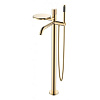 Картинка анонса товара «смеситель для ванны boheme stick 129-gg напольный gold diamond gold»