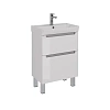 Тумба под раковину Lemark BUNO 60 см подвесная/напольная, серый/белый LM04B60T Тумба под раковину Lemark BUNO 60 см подвесная/напольная, серый/белый LM04B60T
