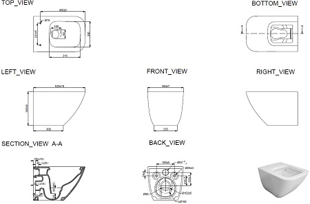 Унитаз подвесной Allen Brau Liberty 4.33011.20 с крышкой, белый