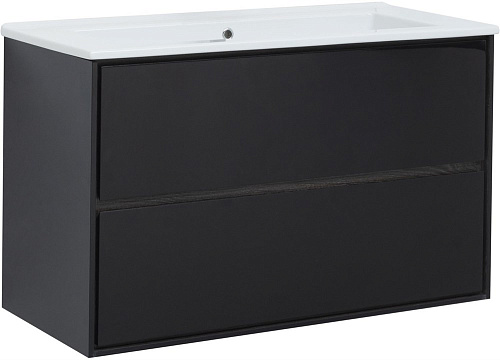 Тумба под раковину Aquanet Милан 105 черный глянец 00316690 Тумба под раковину Aquanet Милан 105 черный глянец 00316690