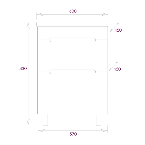 Тумба под раковину Onika Айленд 60 см 106155 напольная, белая (для Элина 60) Тумба под раковину Onika Айленд 60 см 106155 напольная, белая (для Элина 60)