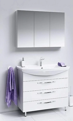 Зеркальный шкаф Aqwella MC 100 MC.04.10 белый, 1000х700х15мм Зеркальный шкаф Aqwella MC 100 MC.04.10 белый, 1000х700х15мм