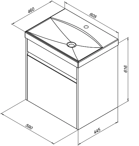 Комплект мебели Aquanet Палермо 60 белый 00209024 Комплект мебели Aquanet Палермо 60 белый 00209024