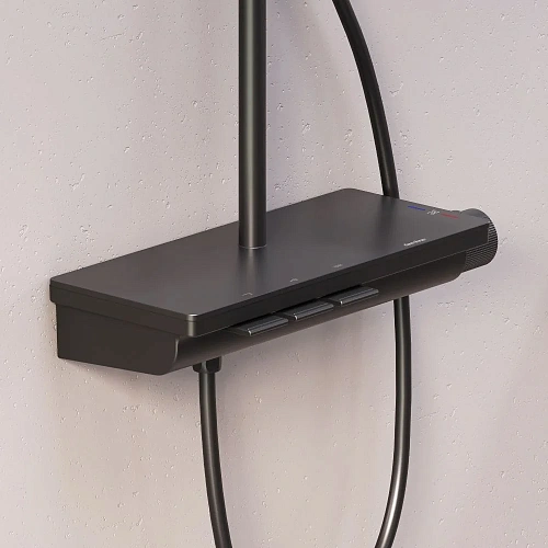 Душевая система Damixa Gala 953760300 с термостом черный Душевая система Damixa Gala 953760300 с термостом черный