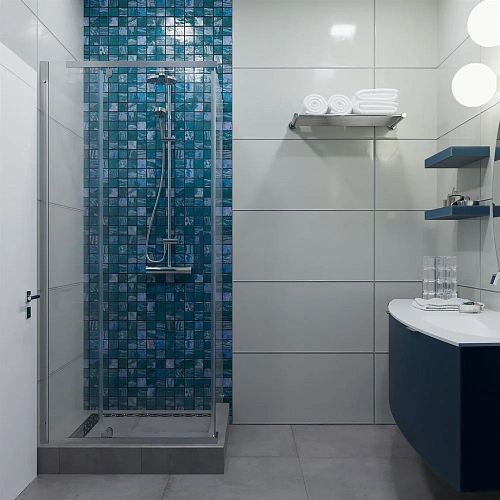 Душевой уголок DIWO Тольятти 90х90 профиль хром глянцевый 571091 Душевой уголок DIWO Тольятти 90х90 профиль хром глянцевый 571091