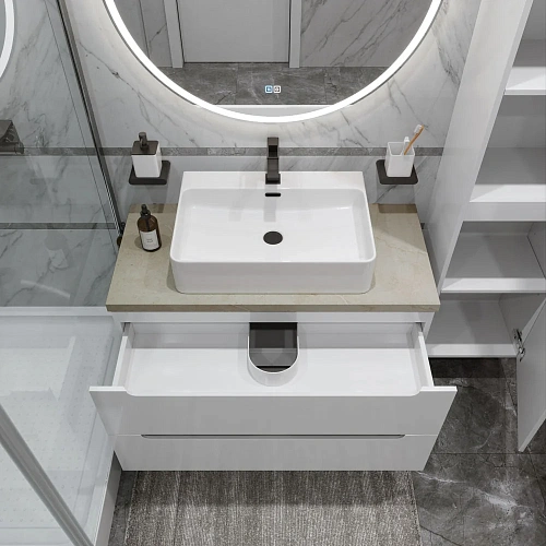 Тумба со столешницей и раковиной BelBagno ETNA 100 etna100bl-kepmco-1338-set подвесная ETNA100BL-KEPMCO-1338-SET Тумба со столешницей и раковиной BelBagno ETNA 100 etna100bl-kepmco-1338-set подвесная ETNA100BL-KEPMCO-1338-SET