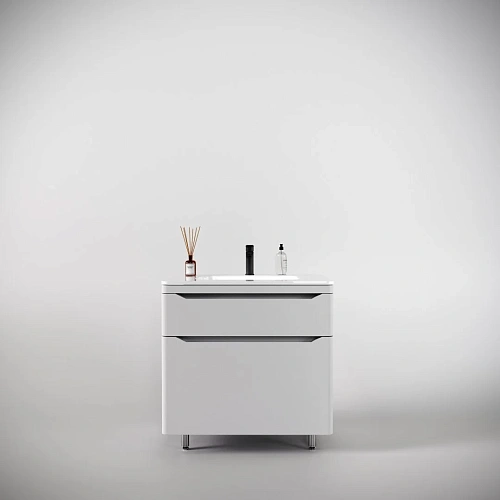 Тумба под раковину Style Line Марелла 80 Люкс антискрейтч белый матовый, PLUS напольная СС-00002401 Тумба под раковину Style Line Марелла 80 Люкс антискрейтч белый матовый, PLUS напольная СС-00002401