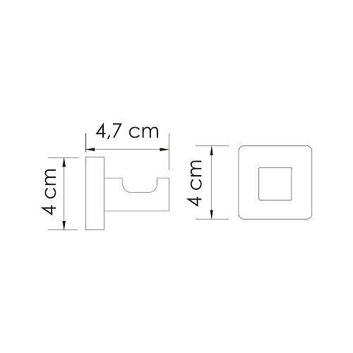 Крючок WasserKRAFT Rhin K-8723 хром Крючок WasserKRAFT Rhin K-8723 хром