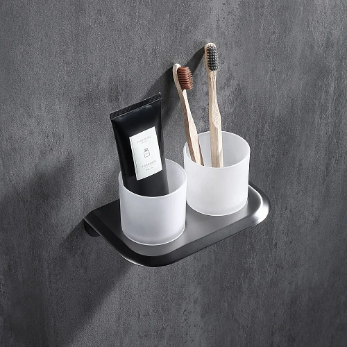 Стакан двойной для зубных щеток ABBER Nord AA1557 хром Стакан двойной для зубных щеток ABBER Nord AA1557 хром