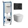 Комплект инсталляции GROSSMAN 900.K31.01.000 с клавишей смыва 700.K31.05.21M.21M черный матовый и унитазом GROSSMAN GR-4478S арт.97.4478S.05.21M