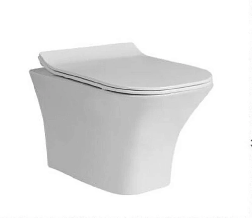 Унитаз подвесной CeramaLux 2615E белый с крышкой микролифт Унитаз подвесной CeramaLux 2615E белый с крышкой микролифт