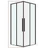 Душевая дверь GROSSMAN Galaxy 1/2.K33.01.11.42.00 (110x195) графит сатин, стекло прозрачное
