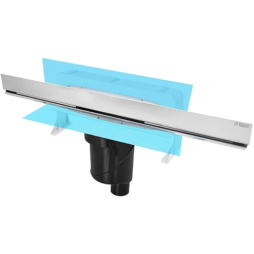 Душевой лоток BERGES WALL 600 пристенный, хром глянец, S-сифон D50/105 H50 вертикальный 091056 Душевой лоток BERGES WALL 600 пристенный, хром глянец, S-сифон D50/105 H50 вертикальный 091056