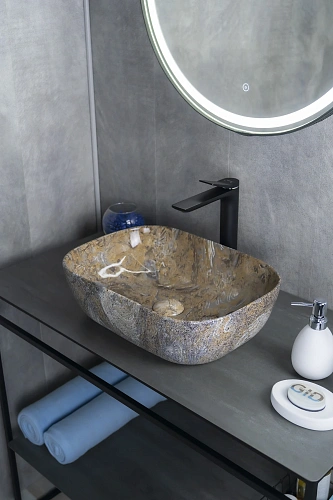 Раковина Gid Mnc333T 54474 накладная под камень глянцевый 46x32.5x13.5 Раковина Gid Mnc333T 54474 накладная под камень глянцевый 46x32.5x13.5