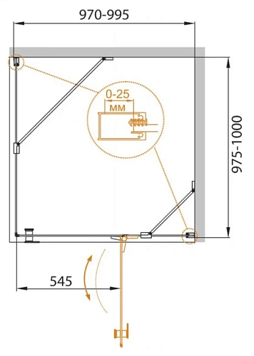 Боковая стенка CEZARES CRYSTAL-S-100-FIX-C-Cr-L Боковая стенка CEZARES CRYSTAL-S-100-FIX-C-Cr-L