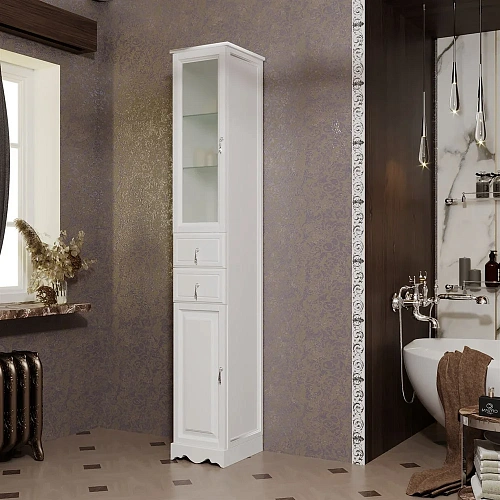 Шкаф-пенал Opadiris Риспекто 30 Z0000012641 левый белый матовый Шкаф-пенал Opadiris Риспекто 30 Z0000012641 левый белый матовый