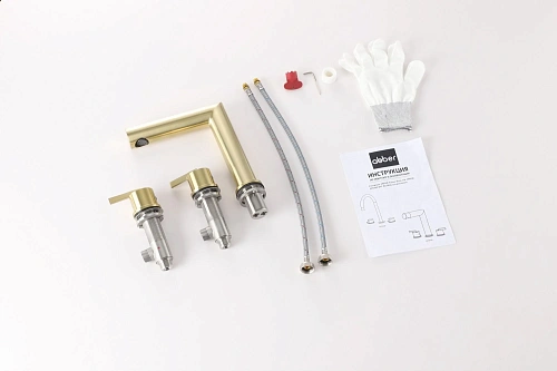 Смеситель для раковины ABBER Perfekte 316 AF8A08BG золото брашированное Смеситель для раковины ABBER Perfekte 316 AF8A08BG золото брашированное