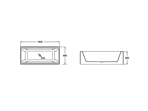Ванна из искусственного камня Surfex® Roca Modo 180x80 AB10070832000000 Ванна из искусственного камня Surfex® Roca Modo 180x80 AB10070832000000